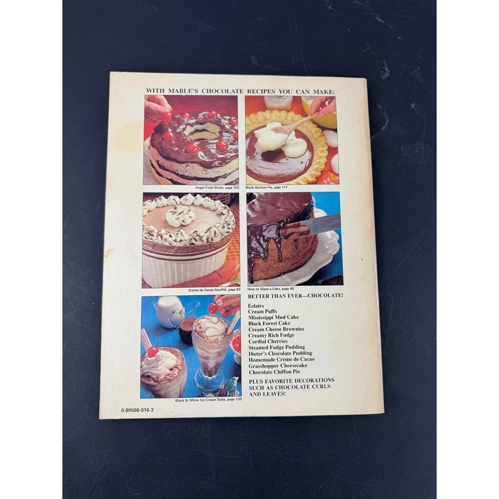 Vintage‎ 1978 Mable Hoffman Chocolate Cookery Cookbook HP Books Paperback